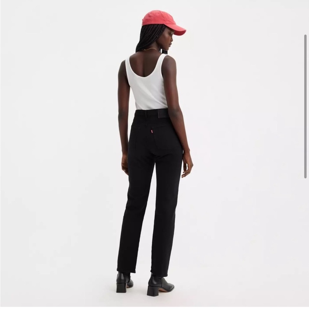 Levi’s Straight Leg Black High Waist Jeans 25 - Picture 2 of 11